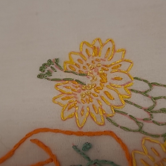 Vintage Hand Stitched Arazonia State Bird & Flower - Picture 6 of 16